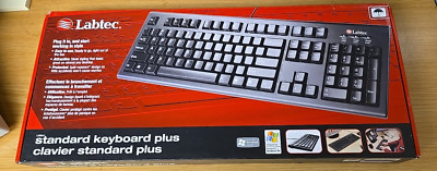 New!  Labtec Standard Plus Keyboard PS-2 Connector New 957529-0403