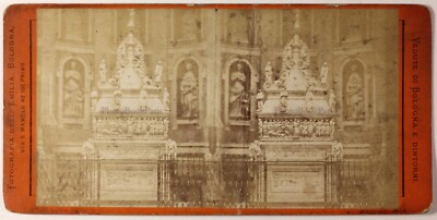Basilica of San Domenico Bologna Italy Photo Emilia Bologna Stereo Albumin c1870