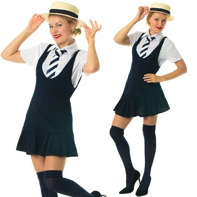 SOWEST Ladies Sexy School Girl Fancy Dress Costume St Trinian's Uniform Adult Uniform