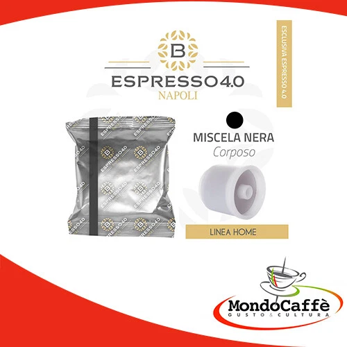 80 Capsule Caffe Compatibili Illy Iperespresso Espresso Miscela Nera Barbaro