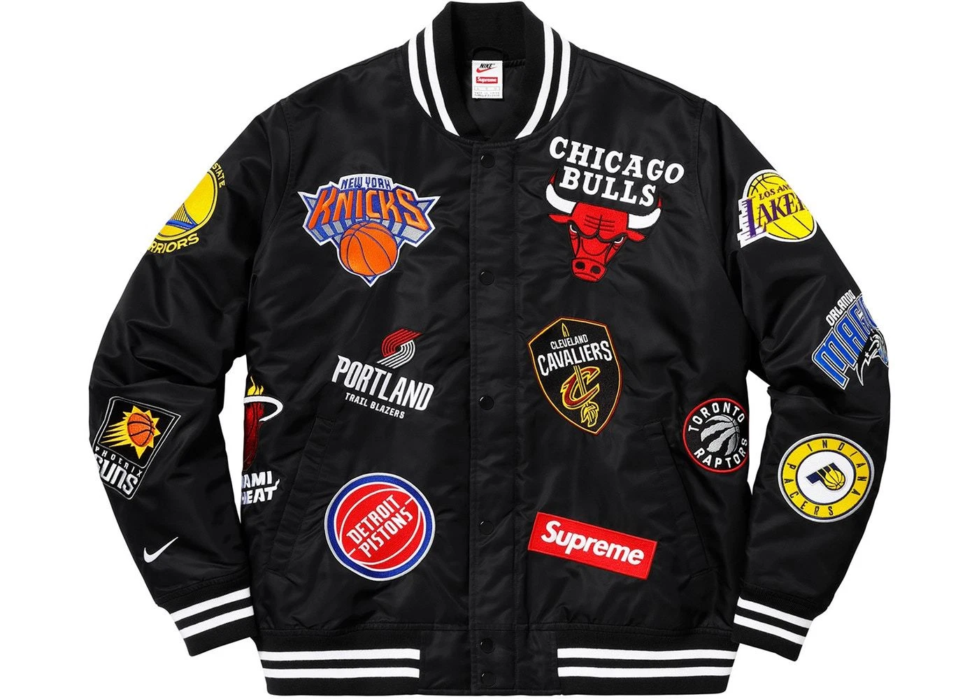 Veste de basketball Nike Supreme NBA Teams taille XL AQ3631 010 noire SS18 B