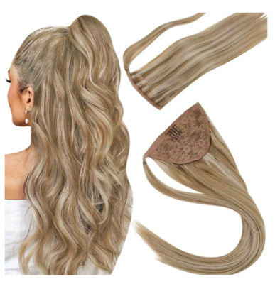 LaaVoo Ponytail Remy Human Hair Extens Highlight Blonde #P12  display picture 1