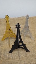 Eiffel Tower 3D Glitter Cut Out French France Parisian Wedding Black Silver Gold