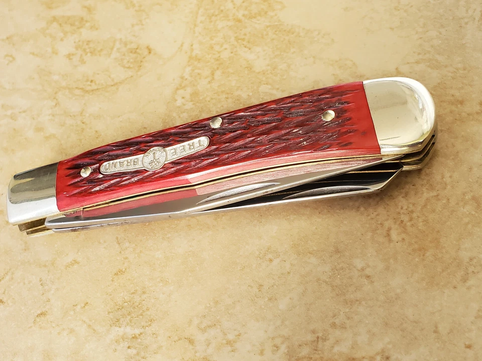 Совершенно классический карманный нож Boker Trapper 2525 SRB с красной костью SOLINGEN ГЕРМАНИЯ - Изображение 4 из 4