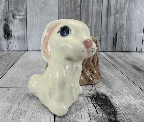 Vintage Hobbyist Hand Painted Ceramic Easter Bunny Rabbit w/Tree Trinket Box 1 - Picture 4 of 8