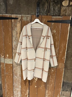 Shein Jacke Mantel offen vorne mehrfarbig Damen Größe Medium