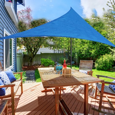 Outsunny 12ft Square Sun Shade Sail Canopy Shelter Cover Canopy Sand Carrying Bag