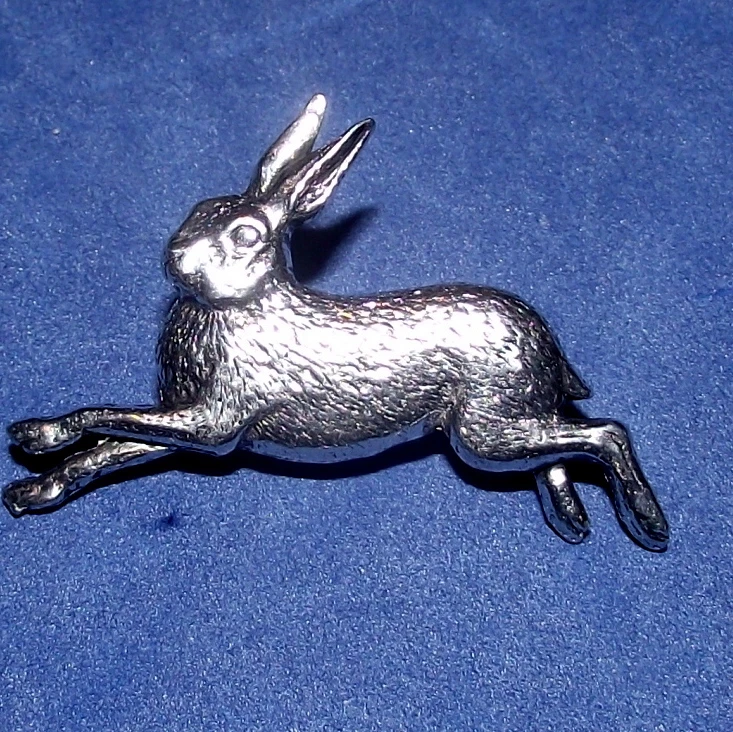 Silver hare brooch store