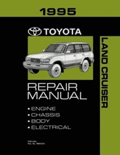 1995 Toyota Land Cruiser Shop Service Repair Manual Book Engine Drivetrain OEM