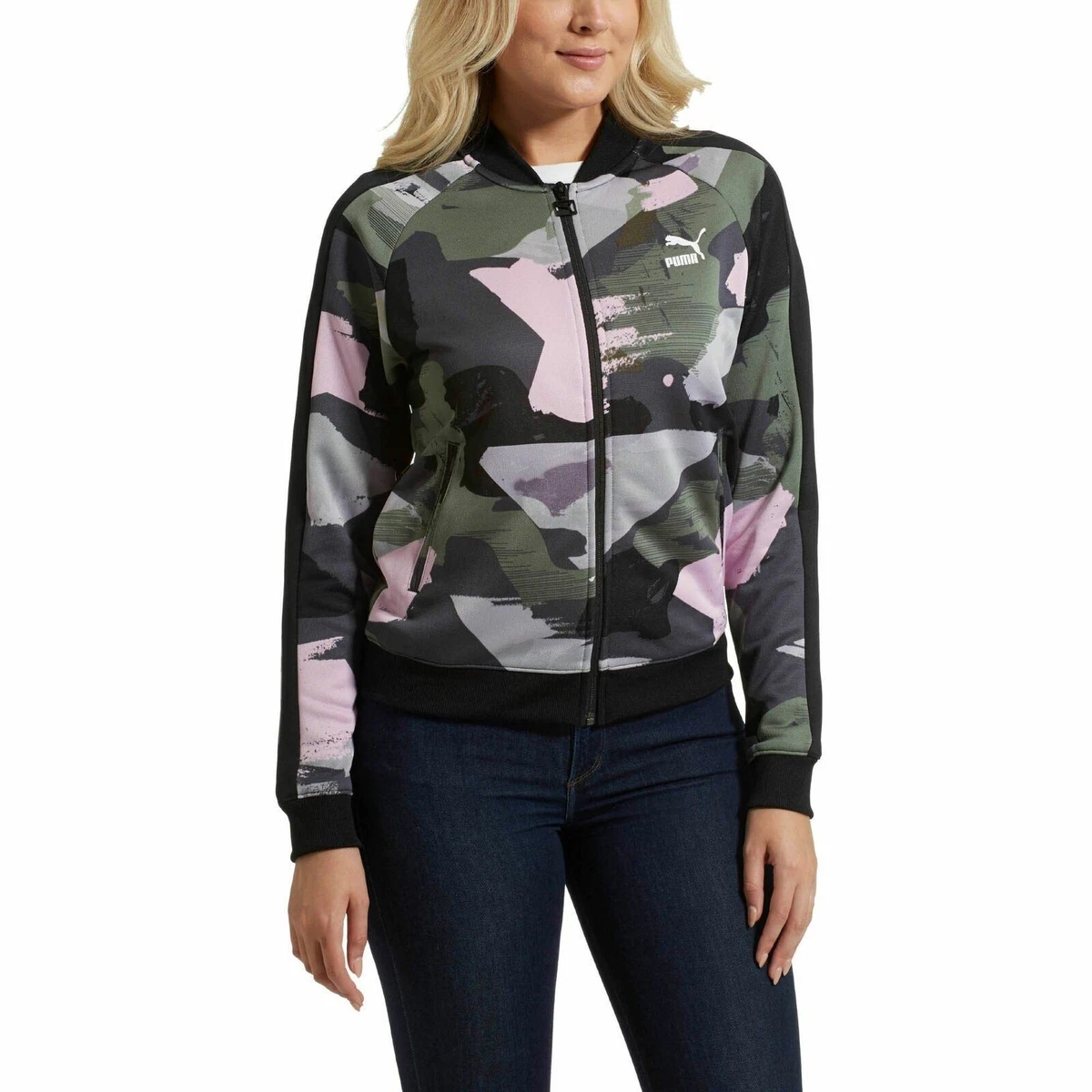 Puma camo top bomber jacket