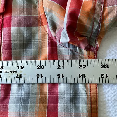 Chemise Homme Carreau Manches Longues en Coton Mi Saison Slim Fit - INSFITY - Orange - Col chemise Orange - Prêt-à-Porter