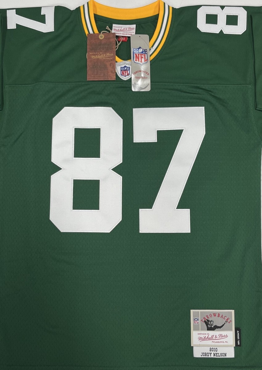Packers SB Champ JORDY NELSON Signed Mitchell & Ness Green