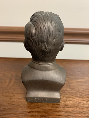 John F. Kennedy Marble Bust Statue - 5.4 Inch (13.5 Cm) White Artificial Marble Sculpture, Collectible Presidential Memorabilia