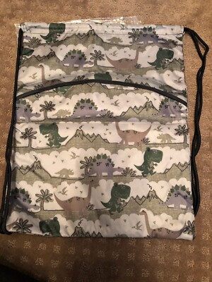 Thirty-One Gifts Cinch Sac Backpack Dino Parade New Rare HTF Kids Bag 