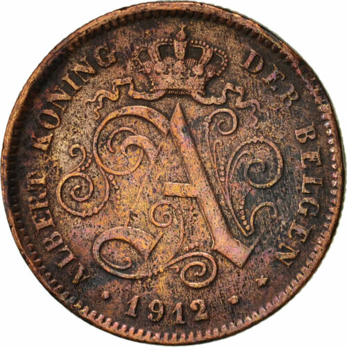 [#421828] Münze, Belgien, Albert I, 2 Centimes, 1912, SS, Kupfer, KM:65 - Zdjęcie 1 z 2