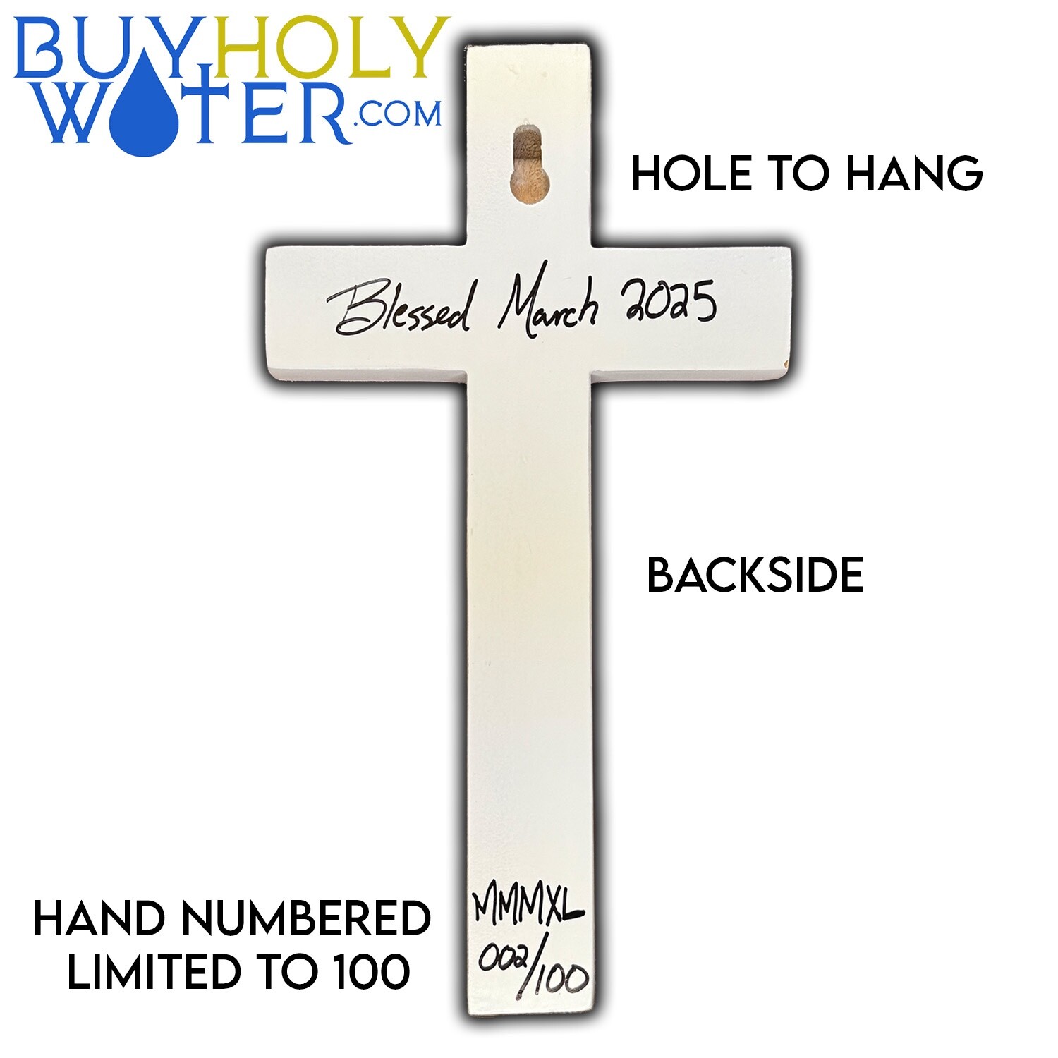 Blessed White Wooden Cross Crucifix Religious Catholic Christian Pray Jesus God