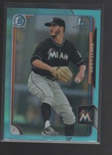 BRETT LILEK 2015 BOWMAN CHROME DRAFT SKY BLUE REFRACTOR CARD #61