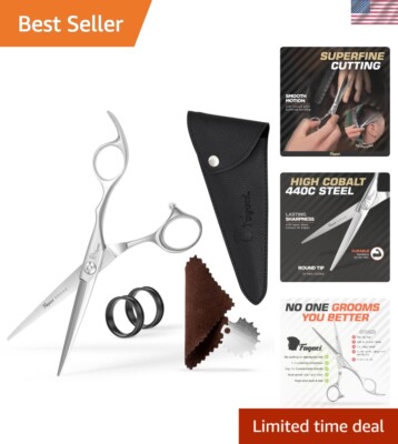 Versatile 6'' Haircut Scissors - Professional Barber Shears with Extra Rings