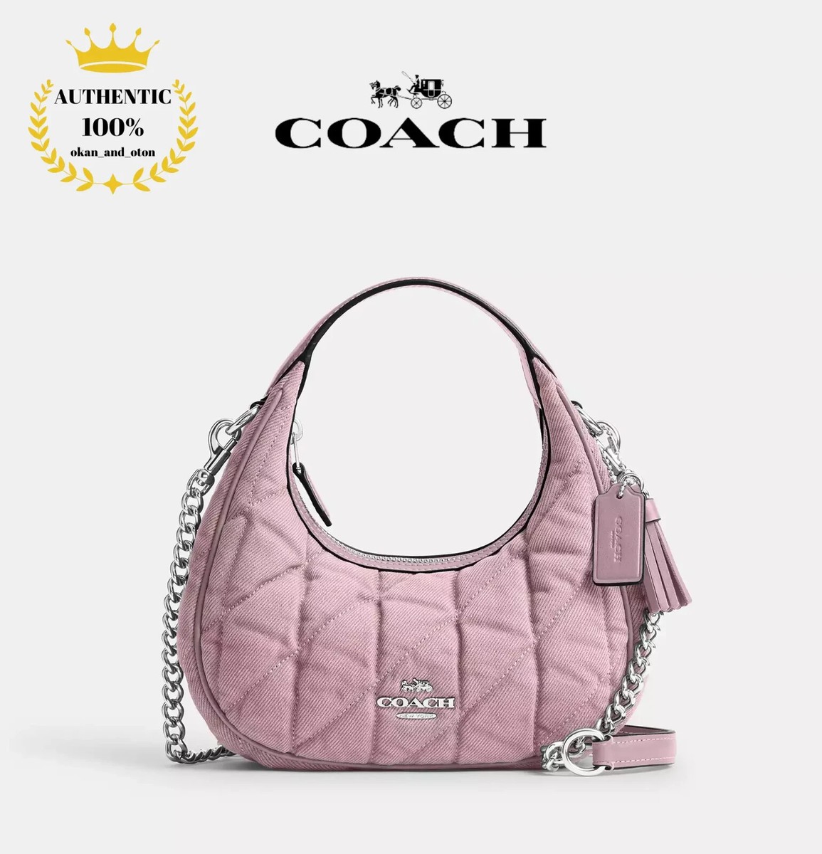 ❤️ COACH Carmen 2way Mini Cross Body Bag CBR11 Silver