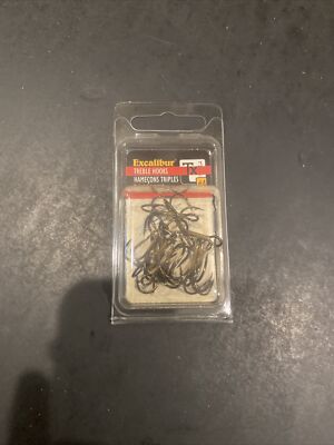 Excalibur Treble Hooks #4 12ct  Light Bronze 6  Bend