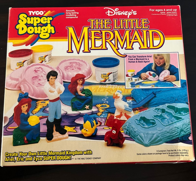 Vintage 1991 TYCO Super Dough Disney's Little Mermaid set