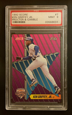 1992 Score KEN GRIFFEY JR Procter & Gamble 7 Mariners PSA 9