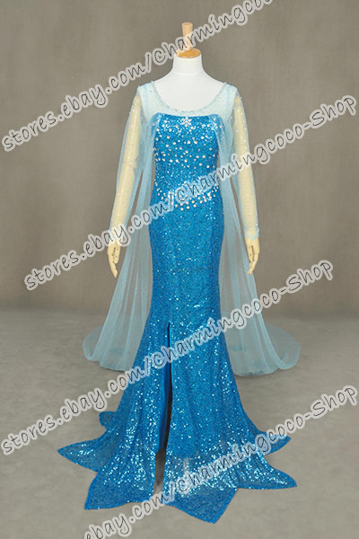 elsa dress with train