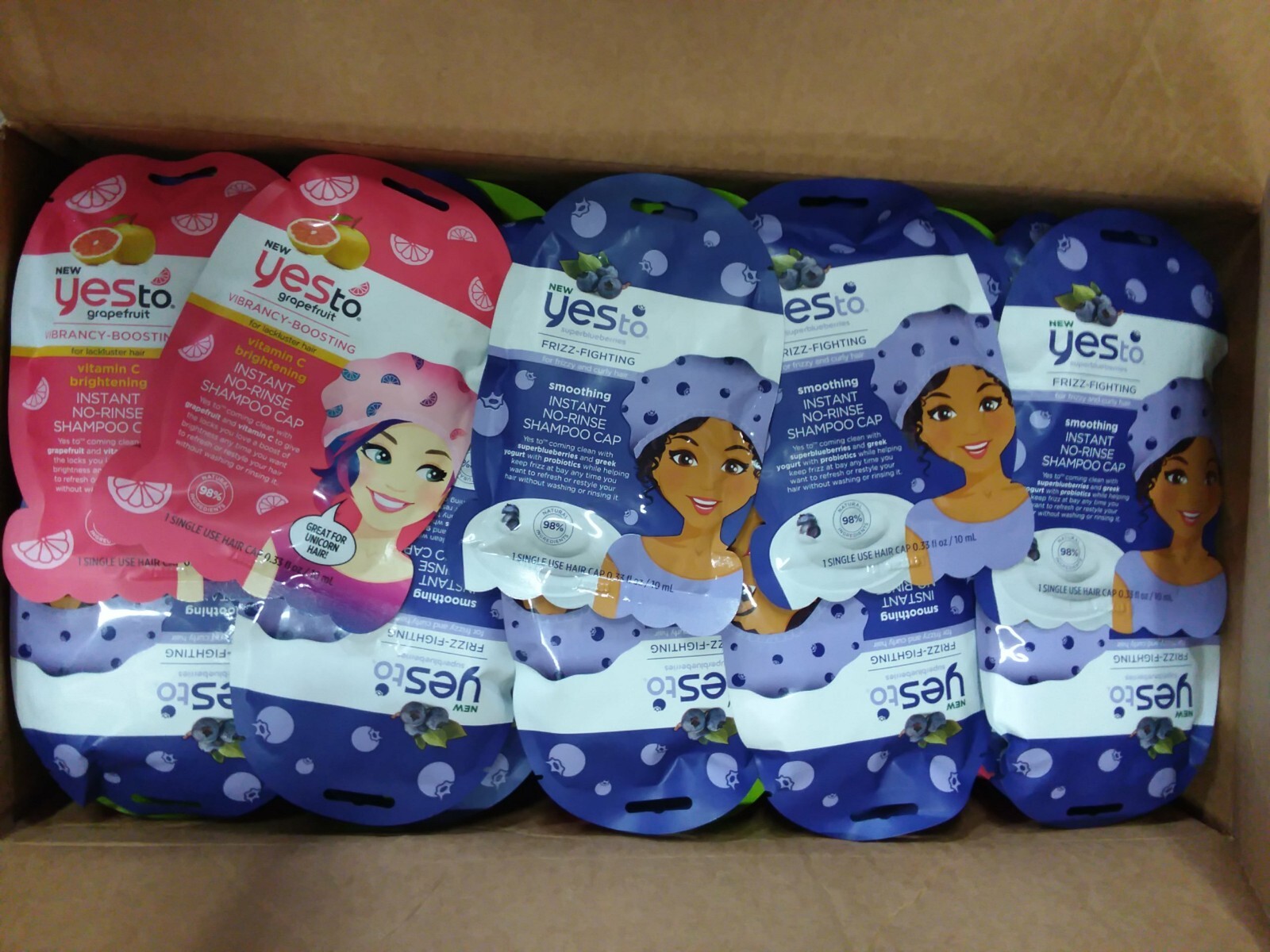 LOT OF 200 Yes to No-Rinse Shampoo Cap - Assorted