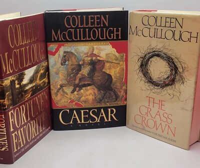 Lot of 3 Colleen McCullough HC , Caesar & Fortune's Favorites, The Grass Crown