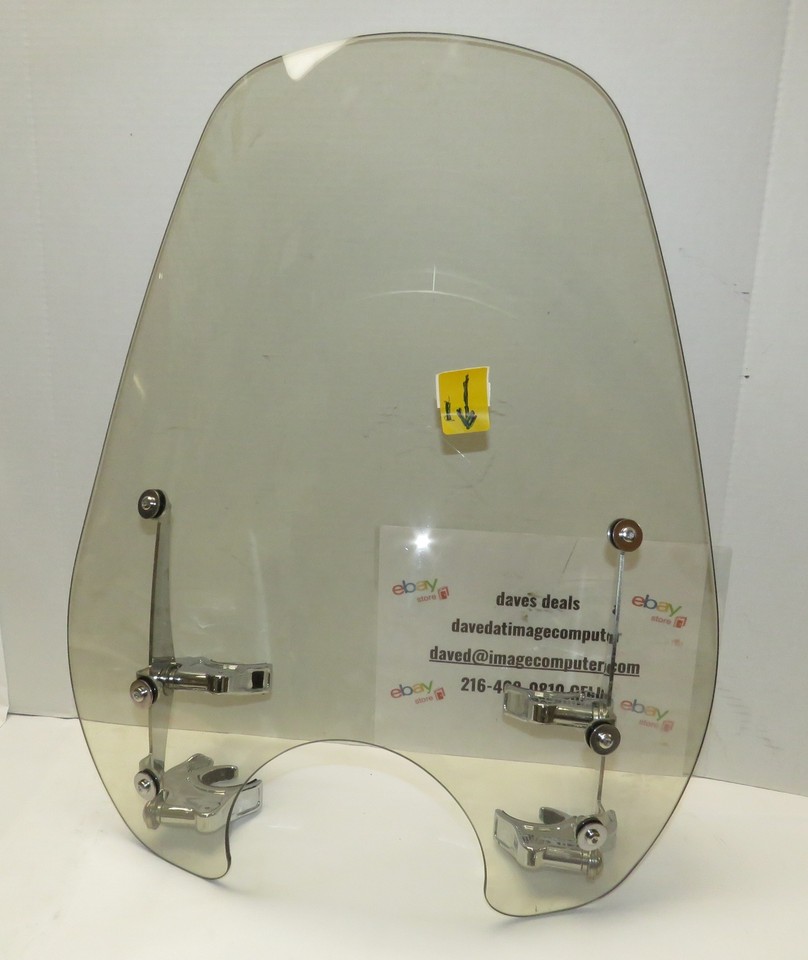 REAL Harley Quick Detach Clear Windshield 19.5" eBay