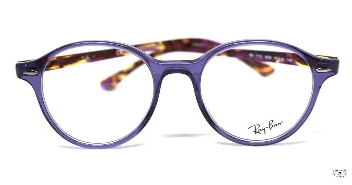 Ray Ban RB7118 8020 Transparent Purple Tortoise New Authentic 50