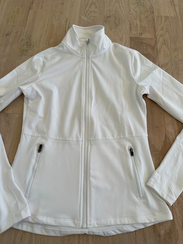 White full zip long sleeve outdoor jacket size s tennis, running, track