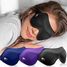 Sleep Eye Mask for Side Sleeper Men Women 3 Pack: 100% Blackout 3D Sleeping Mask