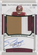 2019 Panini National Treasures Green Numbers 22/23 Bryce Love #RMS-BL Auto 1p5