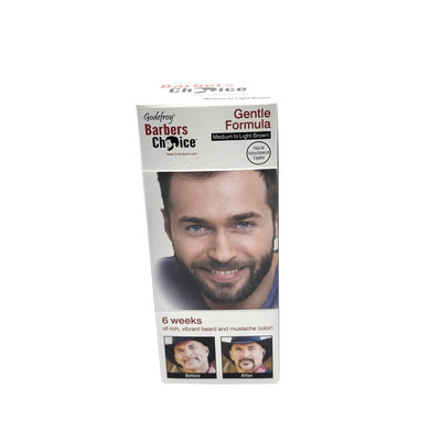 Godefroy Barbers Choice Beard & Mustache Dye, Med/Light Brown Kit