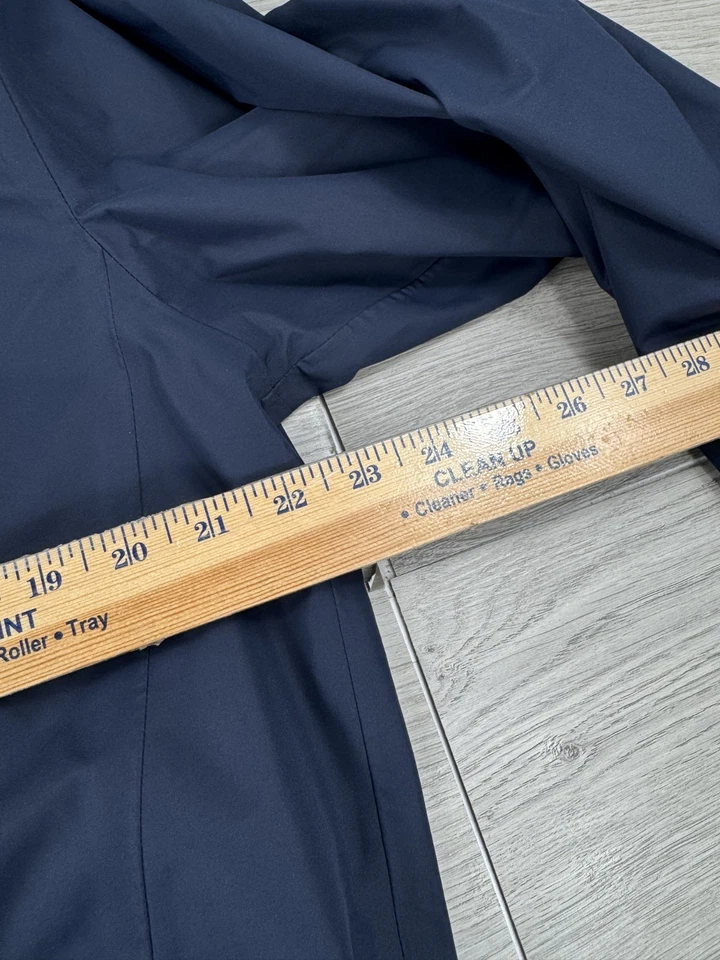 Chaqueta Rohan Para Hombre M Azul Cremallera Completa Impermeable Globetrotter Barricada Con Capucha Larga Foto 4 de 4