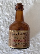 Mini botella vacía con corcho Heublein’s The Club Dry Martini vintage