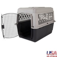 Hard-Side Plastic Pet Kennel Dogs Cat Travel Carrier W/ Ventilation Safe Durable