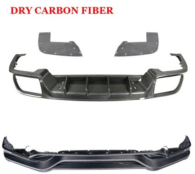 Dry Carbon TKT Low-Spec Front and Rear Lip Assembly For Cayenne 9Y0.1 2018-2023