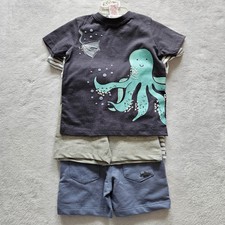 Tommy Bahama Sea Animals Theme 4 Piece Short Sleeve Shorts Set 18 Month - NWT