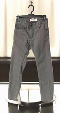 Levi's 511 Slim Jeans Size 12 Reg 26 X 26 Boys Straight Gray White Tab Denim
