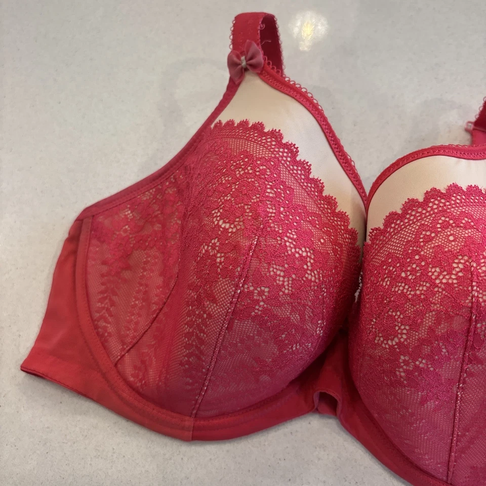 Sutiã Elomi Bijou Soiree UW com faixas 8780 EUA TAMANHO 38J rosa com aro cobertura total - Imagem 2 de 4
