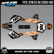 Graphics Kit for KTM 50SX (2002-2008) MINI ADVENTURE PRO SR JR CYRUS-orange