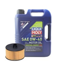 5L LiquiMoly Synthoil Energy A40 0W40 Hengst Engine Oil Change Kit for Fortwo L3