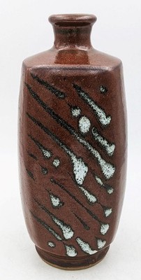 PETER SWANSON STUDIO KERAMIK QUADRATISCHE STEINZEUG FLASCHENVASE 20. JAHRHUNDERT