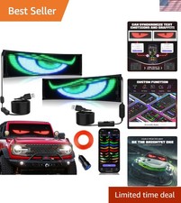 LED Digital Sign 14.6x3.6in Synchronizable Car Window Display Waterproof
