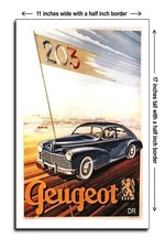 1951 Peugeot 203 - 11x17 Poster