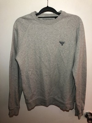 Barbour Pullover Herren Small Grau Pulli Sweater Sweatshirt
