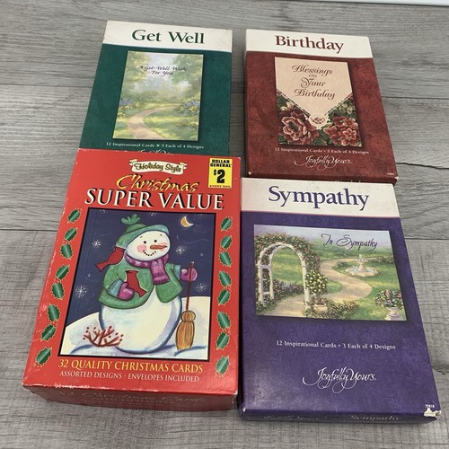 Greeting Card Stock Lot Get Well Sympathy Birthday And Christmas Cards