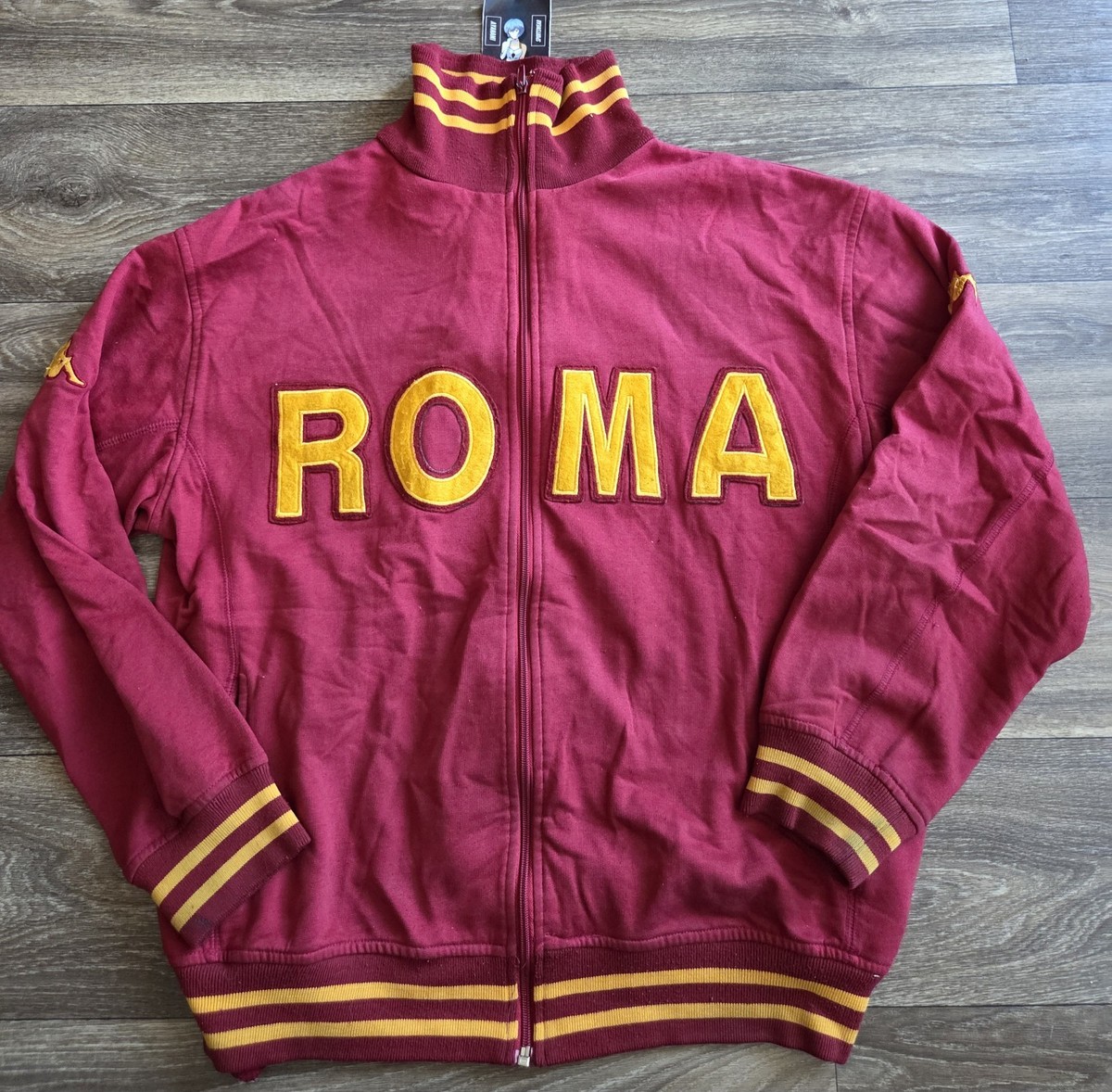 90s kappa as roma　ジャージ トラックジャケット　サッカー Kappa AS Roma Italy Calcio Full-Zip Track Top Jacket Size Medium